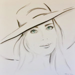 Iris in opdracht (100 x 100 cm) sold